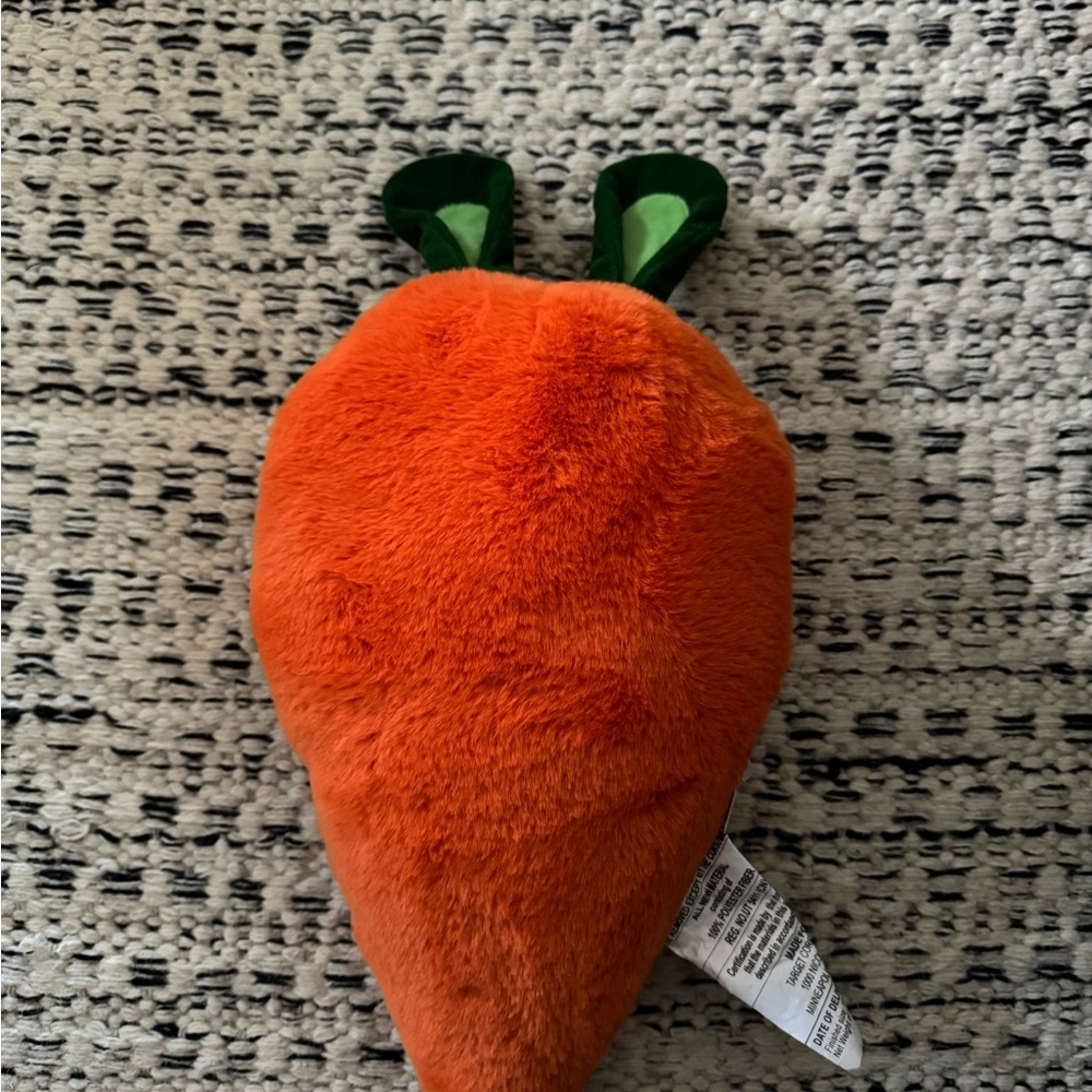 Carrot bunny pillow